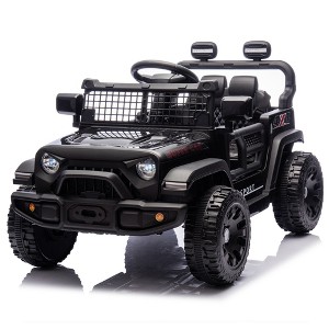 24V Kids Ride On Car Electric Vehicle Parents Control 2WD 4-Wheel Suspension Power Display Bluetooth MP3 LED Headlight Speed 1.86-3.11MPH Age 3 - 1 of 4