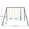 VisioGear Play and Swing Sets, Swing Set with Glider, Outdoor Swing Sets for Kids, Blue, 119"*74"*73" - 3 of 4