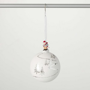 5.25"H Sullivans Silver White Ski Christmas Ornament, Christmas Tree Decor - 1 of 2