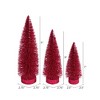 Vickerman Glitter Oval Pine Artificial Christmas Tree Set of 3 - 2 of 2