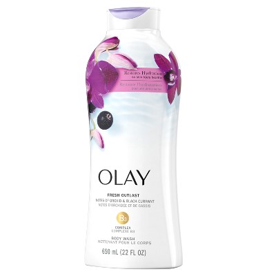 Olay Fresh Outlast Body Wash Orchid &#38; Black Currant - 22 fl oz_3