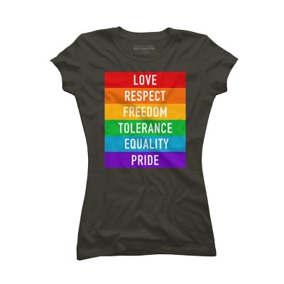 Adult Design By Humans Pride Rights Motto By PINHEAD66 T-Shirt