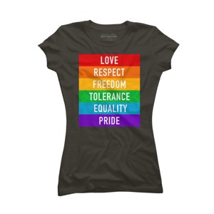 Adult Design By Humans Pride Rights Motto By PINHEAD66 T-Shirt - 1 of 2