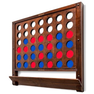 GoSports Wall Mounted Giant 4 In a Row Game - Brown - 1 of 4