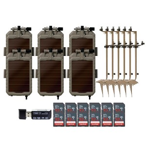 Stealth Cam Mounting Post for Camera& Solar Pak with 12V Solar Battery Pack 32GB Memory Cards and Card Reader (6 Pack) - 1 of 4