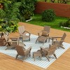 WestinTrends Ashore Modern HDPE Outdoor Patio Folding Adirondack Chair (12-Piece Set) - 2 of 4