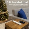 Philips 6' 6 Outlet Power Strip Braided Cord Gray/White - 3 of 4