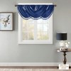 Faux Silk Embroidered Window Valance Grey 50x18" - 3 of 4