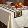 Unique Bargains Christmas Table Runner Polyester Red Beige Yellow Green 71x14 Inch 1 Pc - 2 of 4