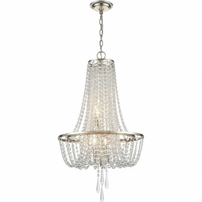 Crystorama Lighting Arcadia 4 - Light Chandelier in  Antique Silver