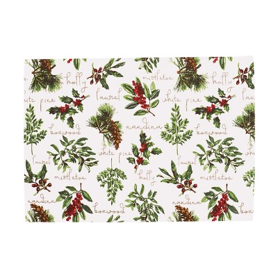 C&F Home Winter Botanical Placemat Set 6