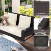 PAGED Wicker Porch Swing Outdoor Swing with Chains and Seat Cushion for Outdoor, Garden, Balcony - 2 of 4