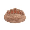 Racxily Upgraded Paw Shape Soothing Round Pet Bed - for Indoor Cats & Small/Medium Dogs, Soft, Machine Washable, Cotton - 2 of 4