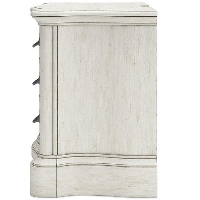 Antique White Traditional 3-Drawer Nightstand with Power Outlet