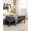 NicBex Storage Ottoman Bench for Bedroom,Leather and Linen Storage Bench with Solid Wood Legs,Ottoman for Living Room,Bedroom,Entryway - 2 of 4