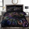 Wikineon King Size Flowers Pattern Comforter Set 8PCS King Size Soft Bedding Set 1 Comforter 1 Pilow Cover 1 Flat Sheet 1 Fitted Sheet 4 Cushion Cover - 3 of 4