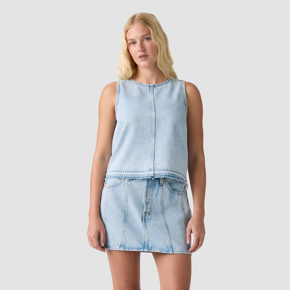 Levi's® Women's Shirts Denim Shell - Light Blue Denim