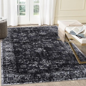 Washable Runner Rug, Non-Slip, Vintage Floor Carpet, Low Pile, Distressed Pearl Velvet, Foldable, Soft, Bathroom, Laundry, Entryway - 1 of 4