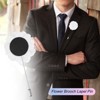 Unique Bargains Wedding Camellia Flower Groom Boutonnieres Lapel Pins for Men 1 Pc - 4 of 4