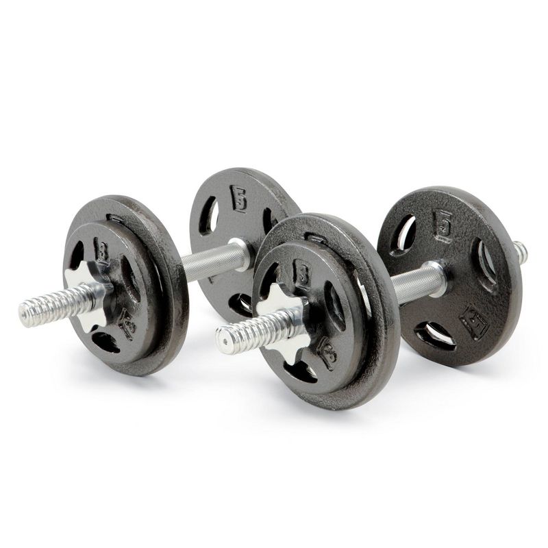 Marcy Cast Iron Dumbbell with Vinyl box 14pc - 43lbs, 3 of 8