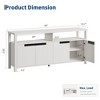 Farmhouse TV Stand for 75/80 Inch TVs, Long Entertainment Center w/ Storage Drawer &OpenShelf, Television Consoles Stands for living room - 2 of 4
