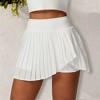 Anna-Kaci Active Women's High Waist Pleated Skort with Built-In Shorts and Asymmetrical Wrap Design - 2 of 4