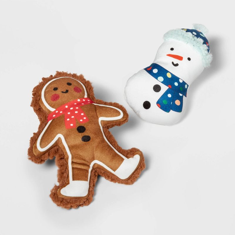 Gingerbread Playhouse Cookie &#38; Snowman Dog Toy Set - 2pk - Wondershop&#8482;, 3 of 14