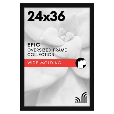 Americanflat 24x36 Poster Frame with Polished Plexiglass - Epic Collection - Gallery Wall Frames with Engineered Wood - Black