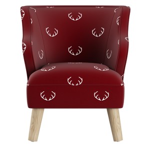 Kids Modern Chair Antler Maroon - Skyline Furniture, Antler Red