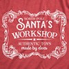 Womens Funny T Shirts North Pole Santas Workshop Sarcastic Christmas Graphic Novelty Tee For Ladies - Crazy Dog Women's T Shirt Gift For Christmas - 2 of 4