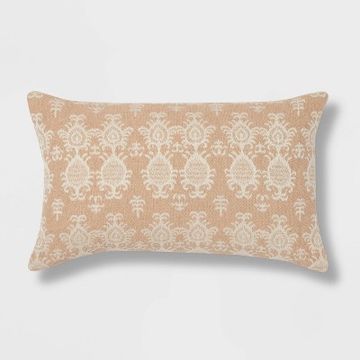 Ikat Lumbar Throw Pillow Neutral - Threshold™