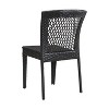 MOEPISY Set of 2 Outdoor Dining Chairs, Stackable Chairs with UV-Resistant PE Rattan and Steel Frame - 4 of 4