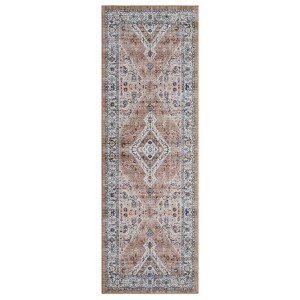 Rugs for Entryway Washable Area Rug Non-Slip Soft Vintage Low-Pile Indoor Floor Carpet for Indoor, Entrance, Kitchen - 1 of 4