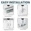 SMARTSTANDARD 78.58 in. Height Tempered 3-Lite Frosted Glass White Wardrobe Sliding Closet Door with Hardware Kit - 4 of 4