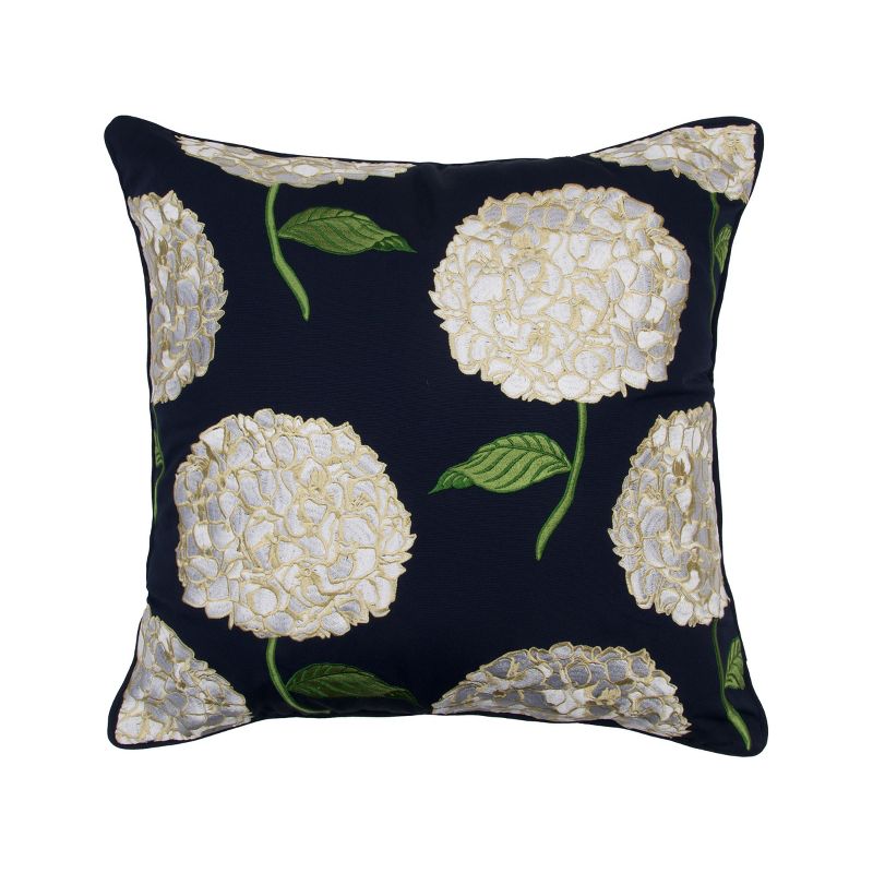 RightSide Designs White Hydrangea Pattern Pillow, 1 of 2