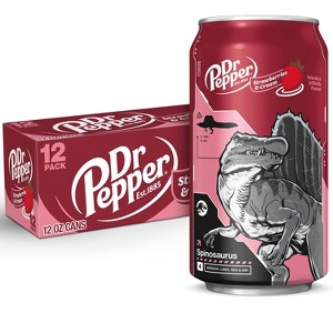 Dr Pepper Strawberries & Cream Soda - 12pk/12 fl oz Cans - 1 of 4