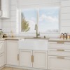 30'' Rectangular Fireclay Farmhouse Apron Kitchen Sink with Touchless Faucet, White/Brushed Nickel - 2 of 4