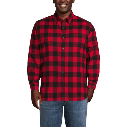 Lands' End Men's Big Traditional Fit Flagship Flannel Shirt - 2x