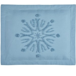 Collections Etc Joelle Textured Snowflake Chenille Pillow Sham - 1 of 3
