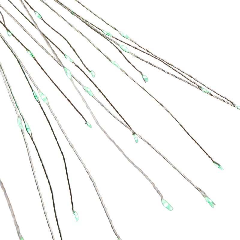 Northlight 20" LED Lighted Firework Silver Branch Christmas Decoration - Green Lights, 5 of 6