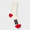 Girls' Cable Knit Lounge Crew Socks - art class™ - 2 of 3