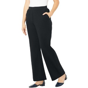 Catherines Women's Plus Size Suprema Wide Leg Pant - 1 of 4