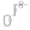 SHINE by Sterling Forever Polished Carabiner Lock Studs - 2 of 2