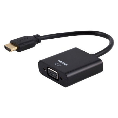 VGA to HDMI adapter cable, 0.15 m, black (A-VGA-HDMI-01)