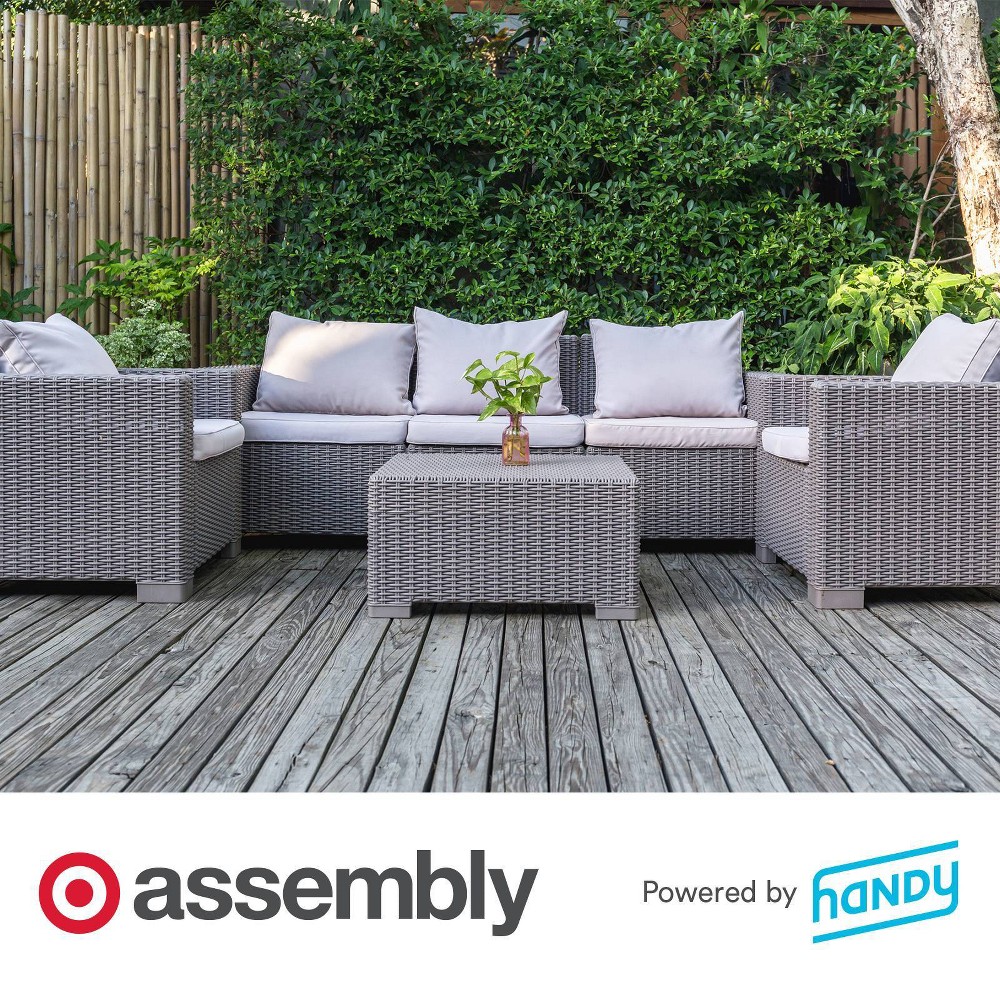 Photos - Garden Furniture HANDY Outdoor Ottoman & Pouf Assembly powered by 
