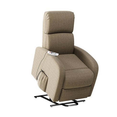 Loy Modern Power Recliner And Lift Chair With Heat And Massage Tan