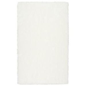 White Solid Loomed Area Rug - (5