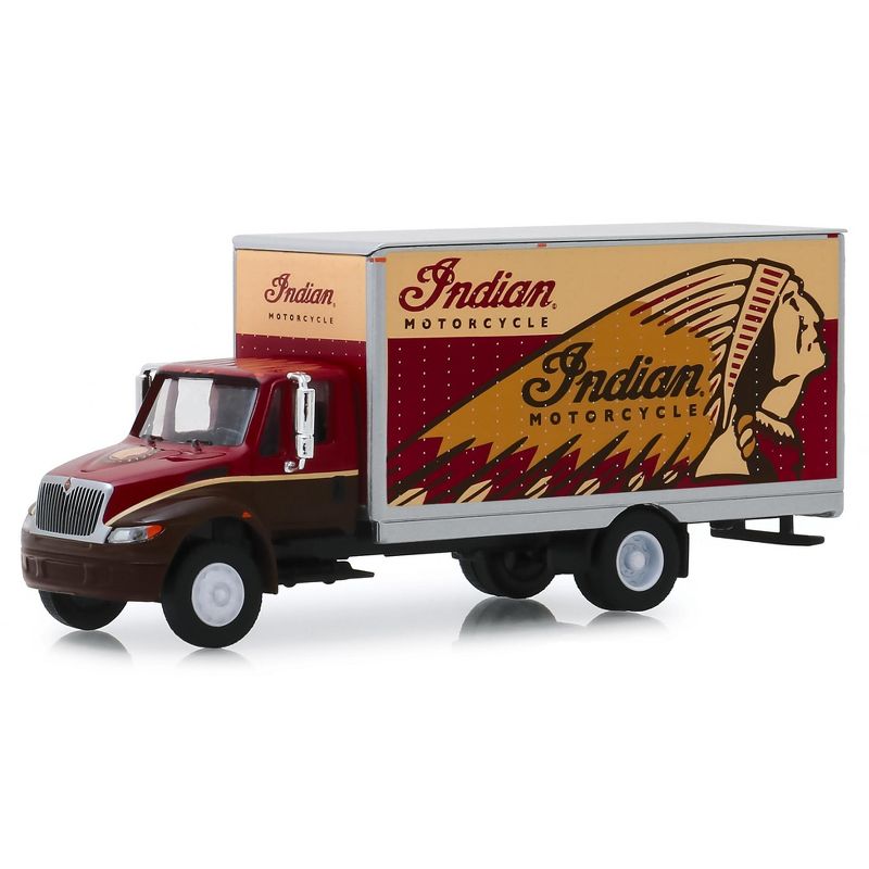 International Durastar Box Van "Indian Motorcycle" "H.D. Trucks" Series 17 1/64 Diecast Model by Greenlight, 2 of 4