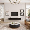 POVISON Fully Assembled Modern Floating TV Stand for TVs up to 65",Wall-Mounted Entertainment Center with 3 Flip-Down Cabinet Doors TV Console - 2 of 4