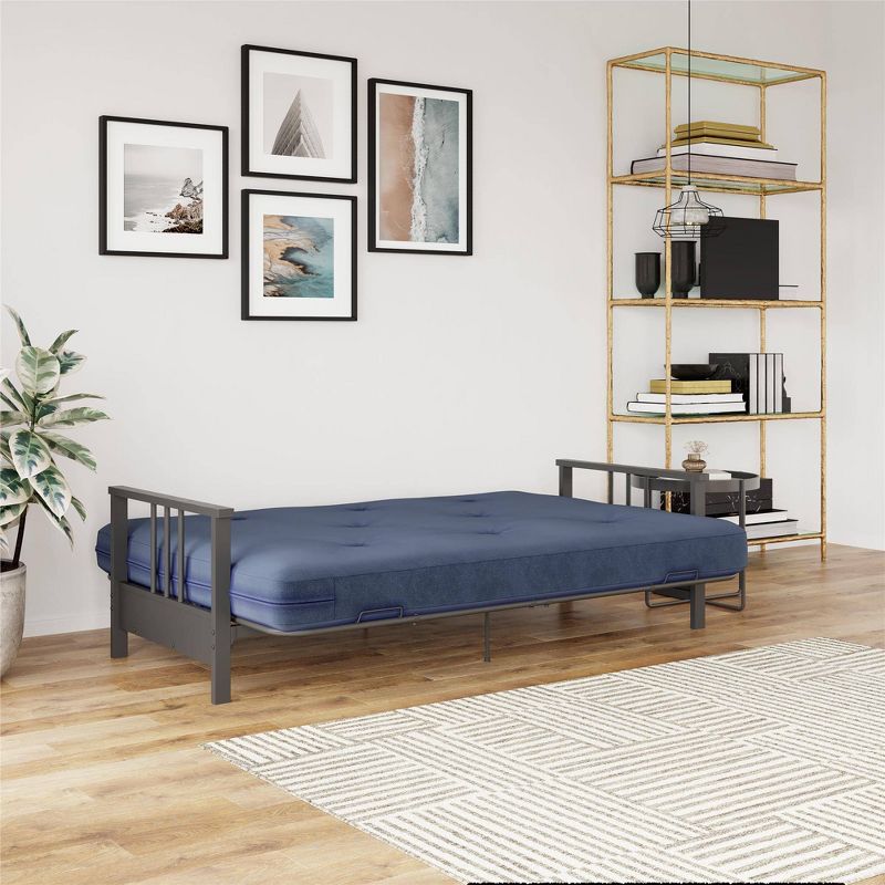 Full Anders Metal Arm Futon with 6&#34; Poly Knit Mattress - Room &#38; Joy, 5 of 14